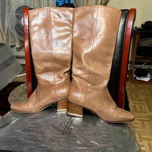 Brown Leather boot by Michael Kors
